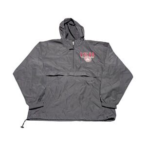 Champion Windbreaker Mens M Grey ISU Illinois State University Anorak Pullover